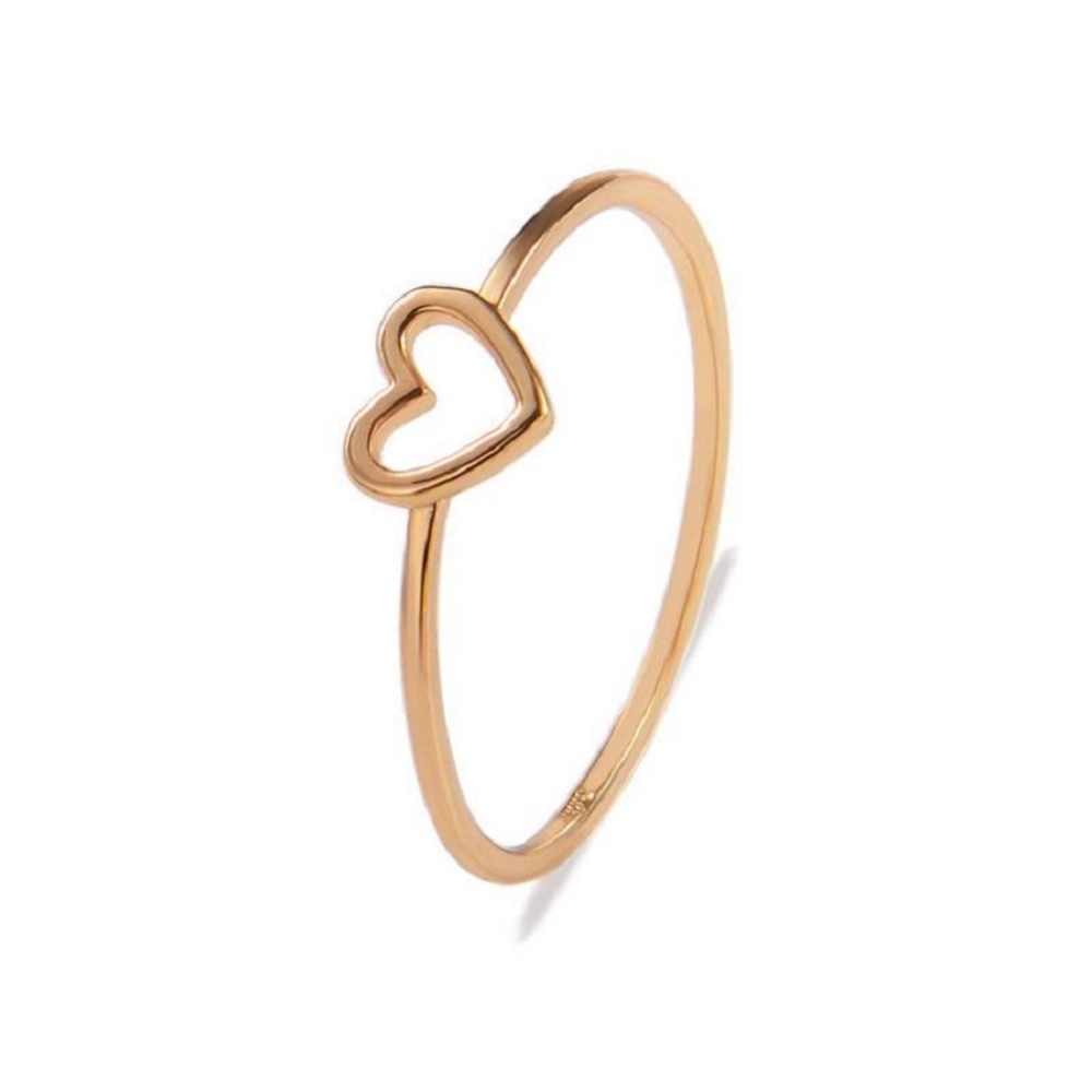 Simple Hollow Heart Ring - Picture 1 of 2